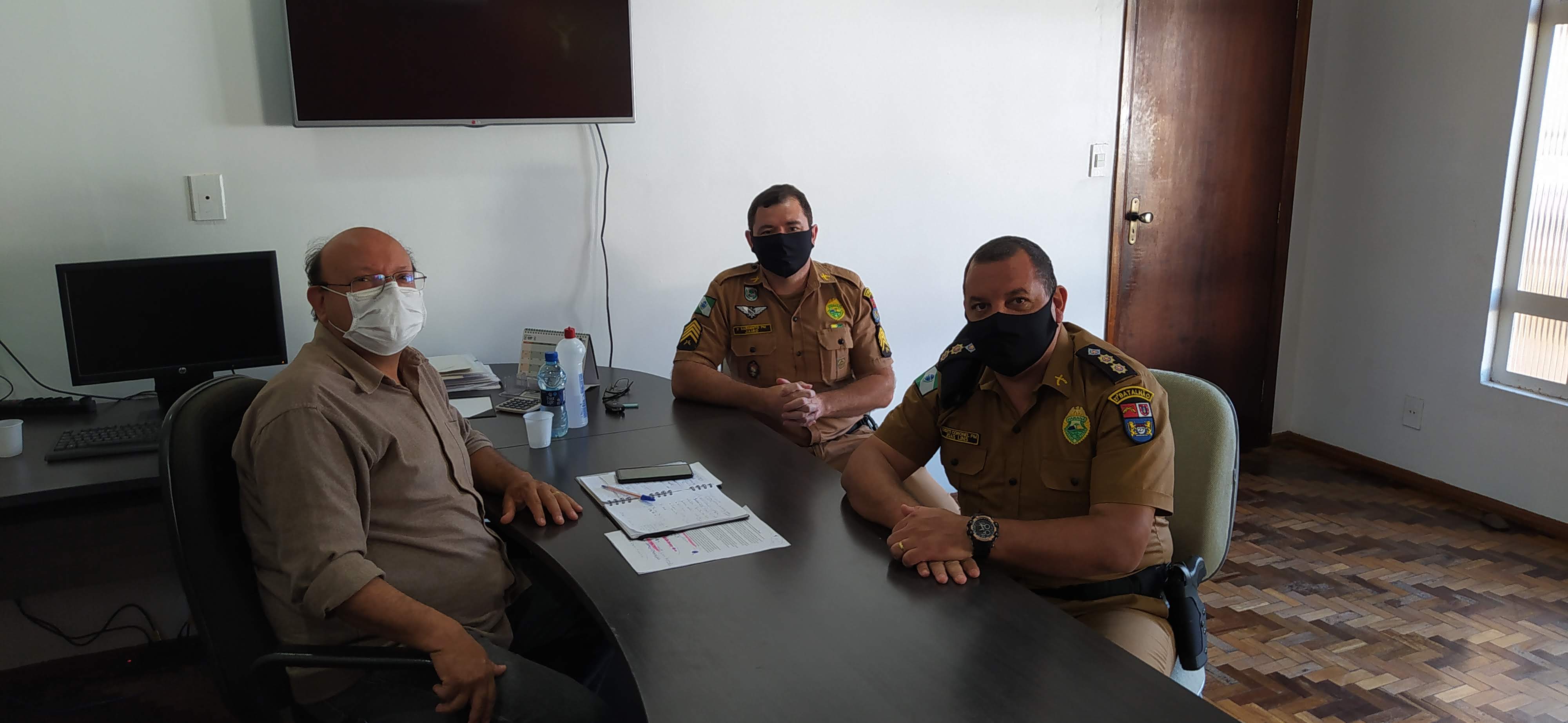 Prefeito Joel recebe apoio da Polícia Militar em prol da segurança pública